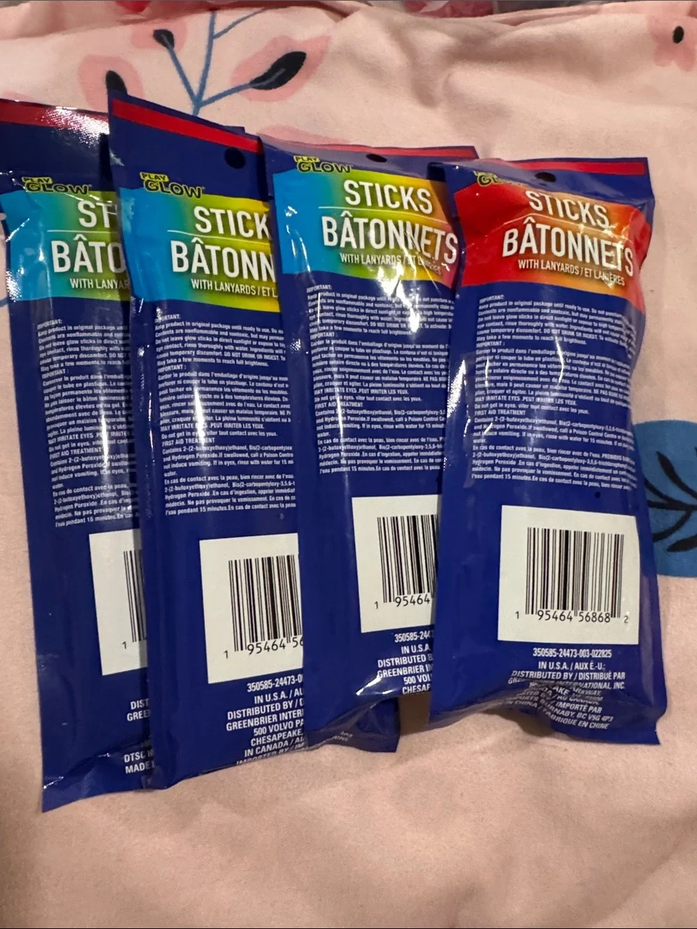 Neon Party Sticks Pack – Red, Yellow, Green, Blue, Purple 4packs Lot